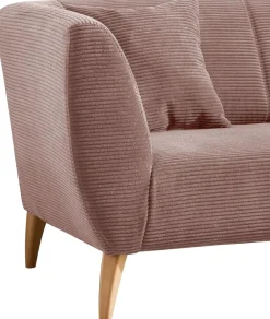 Home affaire Polstergarnitur »Lazio modern und bequem, schmale Armlehnen, tolle Detailverarbeitung« Set, 3-Sitzer und 2-Sitzer, 2 Stk. tlg. zwei verschiedene Fußfarben wählbar