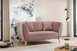 Home affaire Polstergarnitur »Lazio modern und bequem, schmale Armlehnen, tolle Detailverarbeitung« Set, 3-Sitzer und 2-Sitzer, 2 Stk. tlg. zwei verschiedene Fußfarben wählbar
