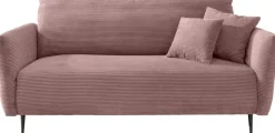 Home affaire Polstergarnitur »Lazio modern und bequem, schmale Armlehnen, tolle Detailverarbeitung« Set, 3-Sitzer und 2-Sitzer, 2 Stk. tlg. zwei verschiedene Fußfarben wählbar