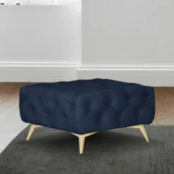Home affaire Polsterhocker »Amaury« Chesterfield-Optik, Breite 80cm, Fußfarbe wählbar