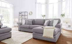 Home affaire Polsterhocker »Broughton« weiche Polsterung, passend zur Serie "Broughton", in 3 Bezugsarten