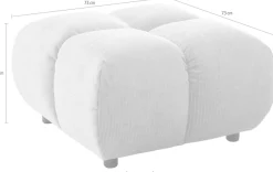 Home affaire Polsterhocker »Cozy Bubble, mit eleganter Steppung, weich gepolstert, 73x73 cm« 1 Stk. tlg. passend zum Sofa und dem drehbaren Sessel der Graceland-Serie