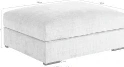 Home affaire Polsterhocker »Casa XXL, B: 125 cm« Mega-Hocker, in Cord oder Chenille-Struktur, Federkern
