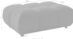 Home affaire Polsterhocker »Cozy Bubble, mit eleganter Steppung, weich gepolstert, 108x73 cm« 1 Stk. tlg. passend zum Sofa und dem drehbaren Sessel der Graceland-Serie