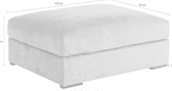 Home affaire Polsterhocker »Finca XL, B: 101 cm« Mega-Hocker, in Cord oder Chenille-Struktur wählbar