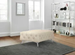 Home affaire Polsterhocker »Glynis« aufwändige Knopfheftung, moderne Chesterfield Optik, Fußfarbe wählbar