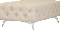Home affaire Polsterhocker »Glynis« aufwändige Knopfheftung, moderne Chesterfield Optik, Fußfarbe wählbar