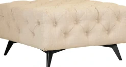Home affaire Polsterhocker »Glynis« aufwändige Knopfheftung, moderne Chesterfield Optik, Fußfarbe wählbar