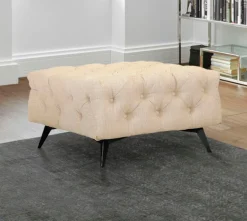 Home affaire Polsterhocker »Glynis« aufwändige Knopfheftung, moderne Chesterfield Optik, Fußfarbe wählbar