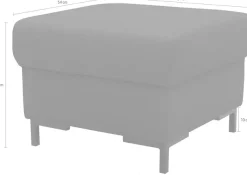Home affaire Polsterhocker »Jamie 2« auch in Cord, passend zur Serie, B/T/H: 54/54/45 cm