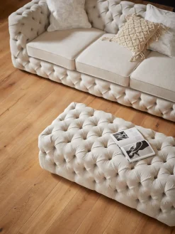 Home affaire Polsterhocker »Kalina« mit klassischer Chesterfield-Knopfheftung