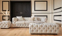 Home affaire Polsterhocker »Kalina« mit klassischer Chesterfield-Knopfheftung