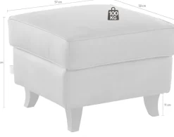 Home affaire Polsterhocker »Reims« echte Chesterfield-Knopfheftung, Samtoptik mich changierender Optik