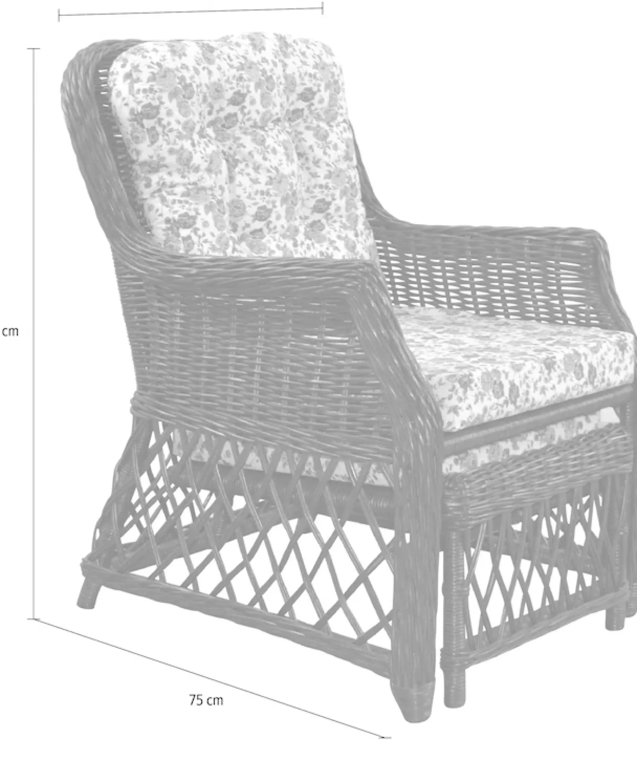 Home affaire Rattanstuhl () Handarbeit, Maße (B/T/H): (67/75/91)