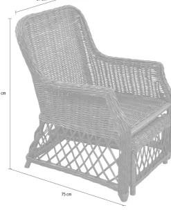 Home affaire Rattanstuhl () Handarbeit, Maße (B/T/H): (67/75/91)