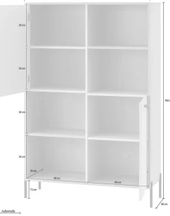 Home affaire Regalelement »Fredericia, modernes Regal, Kommode in Kaschmir, Highboard, Standregal« ausreichend Stauraum, offene & geschlossene Fächer, 105 cm breit