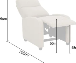 Home affaire Relaxsessel »JULINOR, TV-Sessel, Ruhesessel mit Schlaffunktion, Webstoff« Liegesessel mit manueller Relaxfunktion