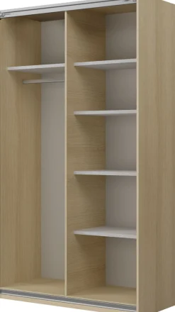 Home affaire Schiebetürenschrank »Cube Garderobenschrank incl.kompletter Innenausstattung« Moderner Kleiderschrank, Schiebetürenschrank, Garderobe
