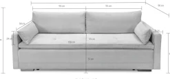 Home affaire Schlafsofa »Andrea, B: 218 cm, Liegel. 158x198 cm« Schlaffunktion & Bettkasten, Dauerschlafsofa mit Boxspring