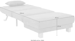 Home affaire Schlafsofa »Gina« vom Sofa zum Bett mit einem Handgriff, in 4 Breiten, Nierenkissen