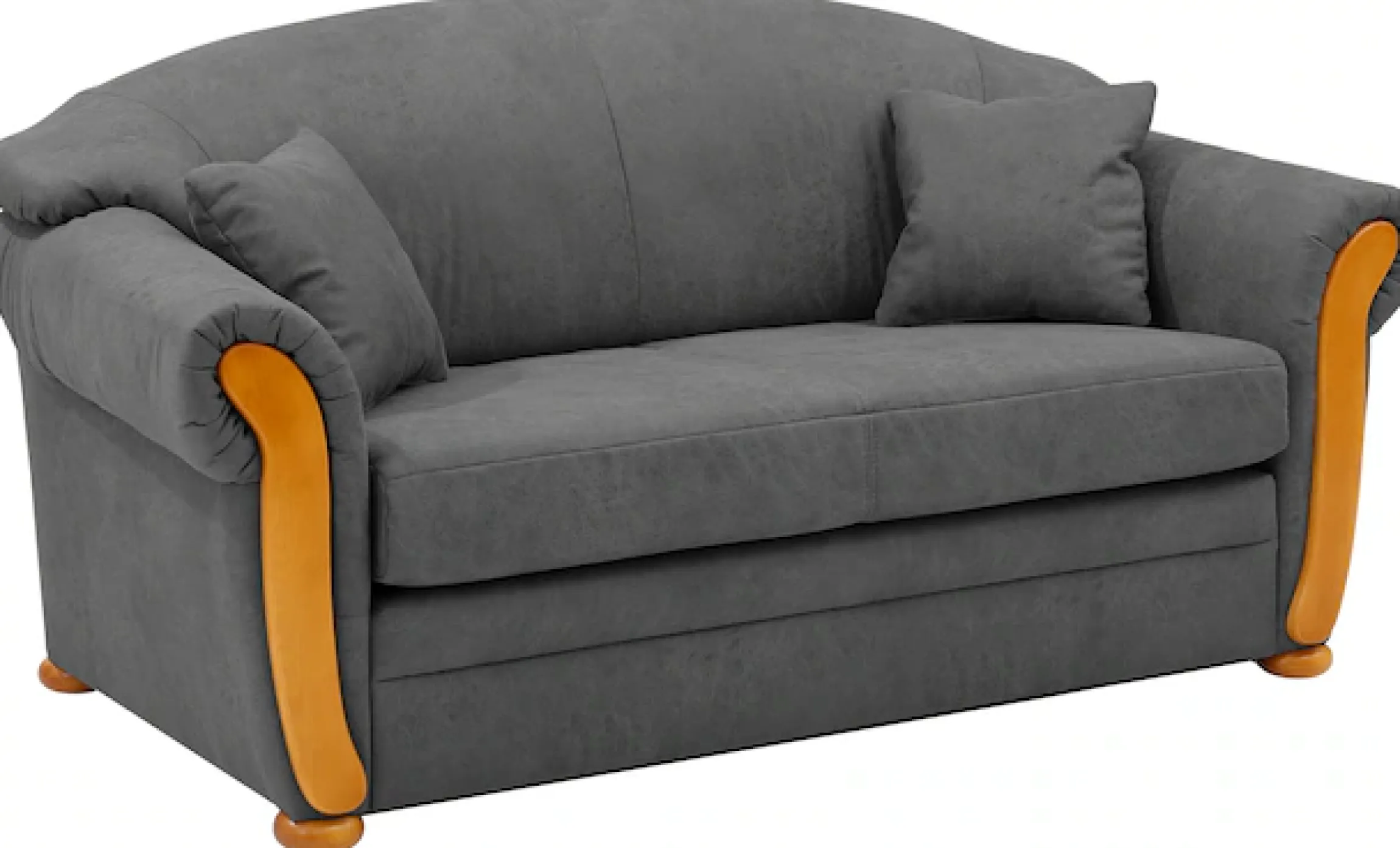 Home affaire Schlafsofa »Milano bequem, Federkern, Längsschläfer, Bettfunktion, Breite 174cm« Hoher Sitzkomfort mit Schlaffunktion und Bettkasten, incl. Zierkissen