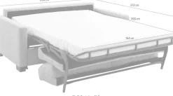 Home affaire Schlafsofa »Vionelle, 3-Sitzer mit Kaltschaummatratze nach Wahl, Breite 206 cm« Dauerschläfer mit wahlweise Standard- oder Premium-Matratze