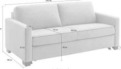 Home affaire Schlafsofa »Vionelle, 3-Sitzer mit Kaltschaummatratze nach Wahl, Breite 206 cm« Dauerschläfer mit wahlweise Standard- oder Premium-Matratze