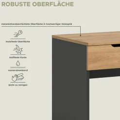Home affaire Schminktisch »REHAT, TOPSELLER!, Breite 115cm, 1 Schubkasten, Klappe inkl. Spiegel« Konsolentisch, Tisch, Klapptisch, Anrichte, Sekretär, Kommode