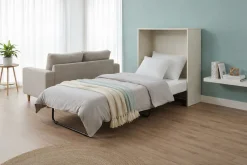 Home affaire Schrankbett »Sognum als Gästebett nutzbar, Wandklappbett in Kommodenoptik« in den Farben weiß, schwarz und kaschmir erhältlich,inkl. Matratze, platzsparendes Klappbett, optimal für kleine Räume