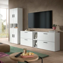Home affaire Schrank-Set »ENESTE, 6-teilig, in verschiedenen Farben, individuell kombinierbar« verschiedenste Kombinationmöglichkeiten, stehend oder hängend, 2 Stk. tlg.