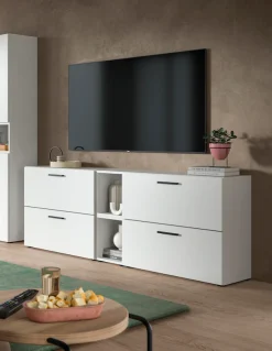 Home affaire Schrank-Set »ENESTE, 6-teilig, in verschiedenen Farben, individuell kombinierbar« verschiedenste Kombinationmöglichkeiten, stehend oder hängend, 2 Stk. tlg.