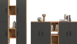 Home affaire Schrank-Set »ENESTE, 12-teilig, in verschiedenen Farben, individuell kombinierbar« verschiedenste Kombinationmöglichkeiten, stehend oder hängend, 4 Stk. tlg.