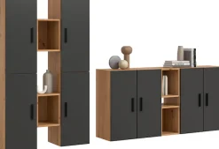 Home affaire Schrank-Set »ENESTE, 12-teilig, in verschiedenen Farben, individuell kombinierbar« verschiedenste Kombinationmöglichkeiten, stehend oder hängend, 4 Stk. tlg.