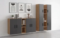 Home affaire Schrank-Set »ENESTE, 12-teilig, in verschiedenen Farben, individuell kombinierbar« verschiedenste Kombinationmöglichkeiten, stehend oder hängend, 4 Stk. tlg.