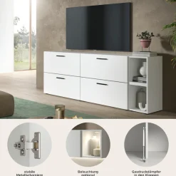 Home affaire Schrank-Set »ENESTE, 6-teilig, in verschiedenen Farben, individuell kombinierbar« verschiedenste Kombinationmöglichkeiten, stehend oder hängend, 2 Stk. tlg.