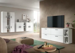 Home affaire Schrank-Set »ENESTE, 6-teilig, in verschiedenen Farben, individuell kombinierbar« verschiedenste Kombinationmöglichkeiten, stehend oder hängend, 2 Stk. tlg.