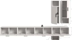 Home affaire Schrank-Set »ENESTE, 9-teilig, in verschiedenen Farben, individuell kombinierbar« verschiedenste Kombinationmöglichkeiten, stehend oder hängend, 3 Stk. tlg.