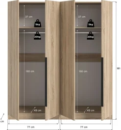 Home affaire Schrank-Set »Skarde moderner Kleiderschrank Schlafzimmerschrank« wähle deine beste Schrank Kombination, 1 Stk. tlg.