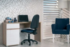 Home affaire Schreibtisch »Elan« Breite 130 cm, Front in Rillenoptik, grifflos, ABS-Schutzkanten