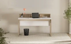 Home affaire Schreibtisch »Stranda, Arbeitstisch im Skandi Style, Bürotisch in zwei Farben« moderner Computertisch, wohnliches Home Office