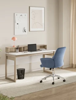 Home affaire Schreibtisch »Stranda, Arbeitstisch im Skandi Style, Bürotisch in zwei Farben« moderner Computertisch, wohnliches Home Office
