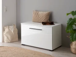 Home affaire Schuhbank »Cantara, Garderobenbank mit Klappe, Sitzbank in zwei Farben« ausreichend Stauraum, Platz für ca. 6 Paar Schuhe, 80 cm breit