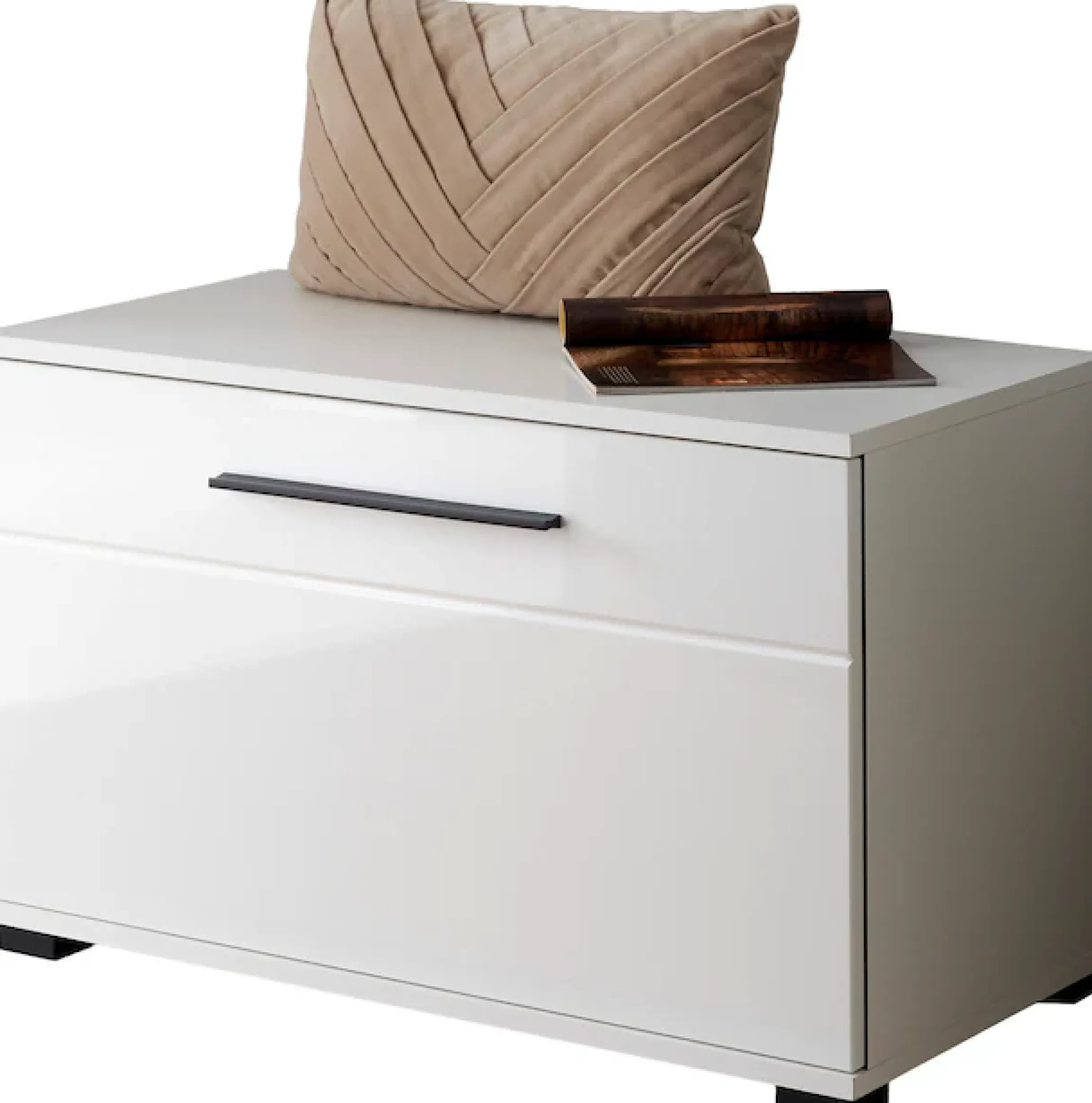 Home affaire Schuhbank »Cantara, Garderobenbank mit Klappe, Sitzbank in zwei Farben« ausreichend Stauraum, Platz für ca. 6 Paar Schuhe, 80 cm breit