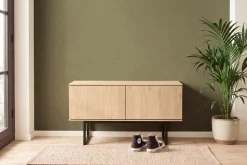 Home affaire Schuhbank »Lund, Garderobenbank mit Klappen, moderne Sitzbank« viel Stauraum, Platz für ca. 6 Paar Schuhe, 90 cm breit