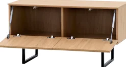Home affaire Schuhbank »Lund, Garderobenbank mit Klappen, moderne Sitzbank« viel Stauraum, Platz für ca. 6 Paar Schuhe, 90 cm breit