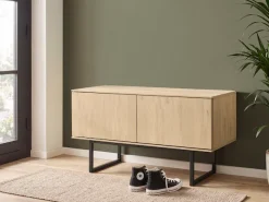 Home affaire Schuhbank »Lund, Garderobenbank mit Klappen, moderne Sitzbank« viel Stauraum, Platz für ca. 6 Paar Schuhe, 90 cm breit