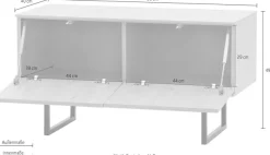 Home affaire Schuhbank »Lund, Garderobenbank mit Klappen, moderne Sitzbank« viel Stauraum, Platz für ca. 6 Paar Schuhe, 90 cm breit