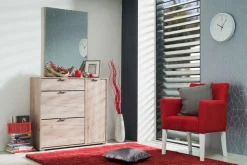 Home affaire Schuhschrank »Arco 2, Schuhkommode, Schuhregal, Breite 102 cm« 2 Klappen mit Doppelschuhtrommeln, mit Schublade, in modernen Farben
