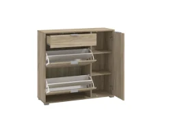 Home affaire Schuhschrank »Arco 2, Schuhkommode, Schuhregal, Breite 102 cm« 2 Klappen mit Doppelschuhtrommeln, mit Schublade, in modernen Farben