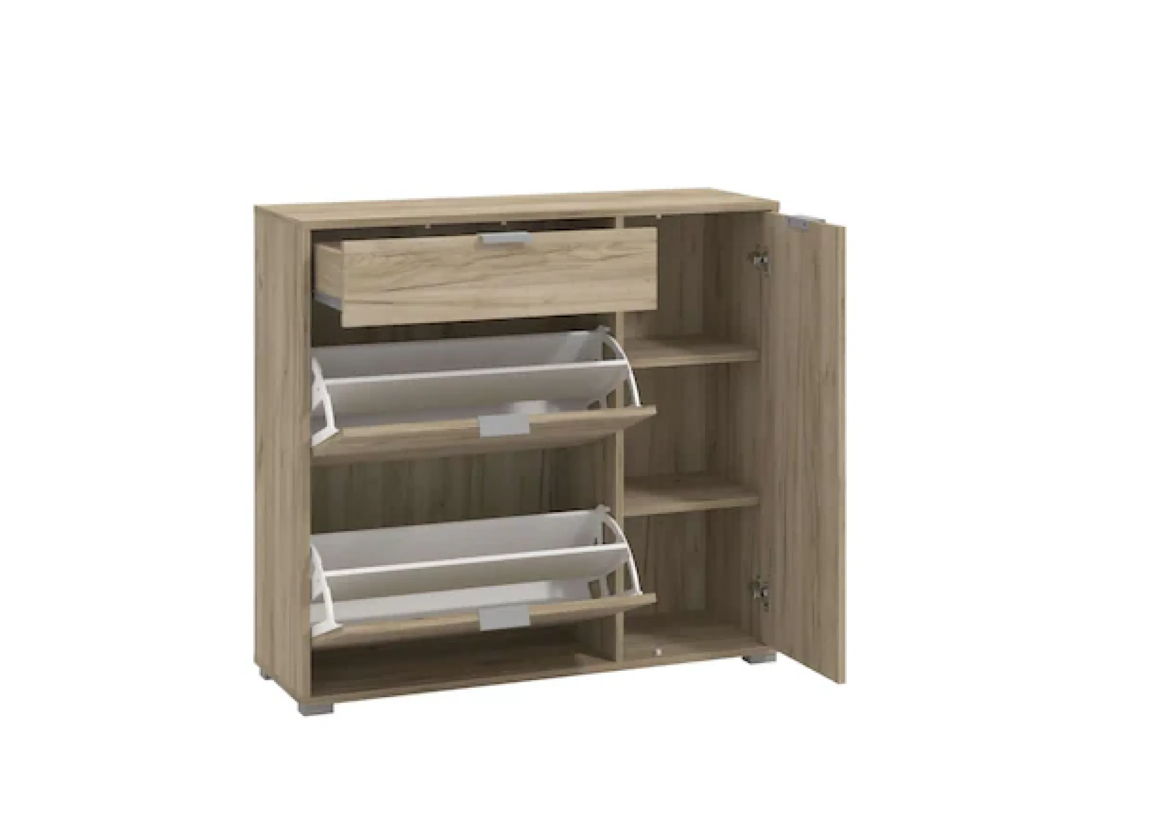 Home affaire Schuhschrank »Arco 2, Schuhkommode, Schuhregal, Breite 102 cm« 2 Klappen mit Doppelschuhtrommeln, mit Schublade, in modernen Farben